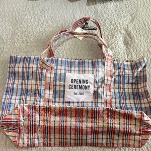 Opening Ceremony Plaid Tote